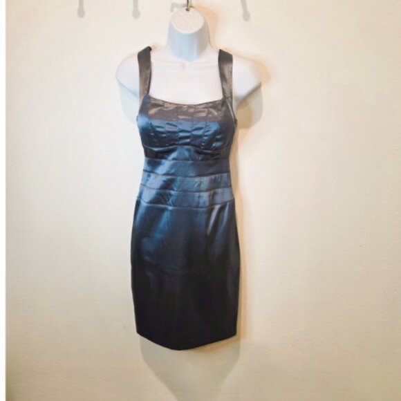 B. Darlin Light Blue Silver Sleeveless Dress- Size 3/4 - Picture 1 of 3